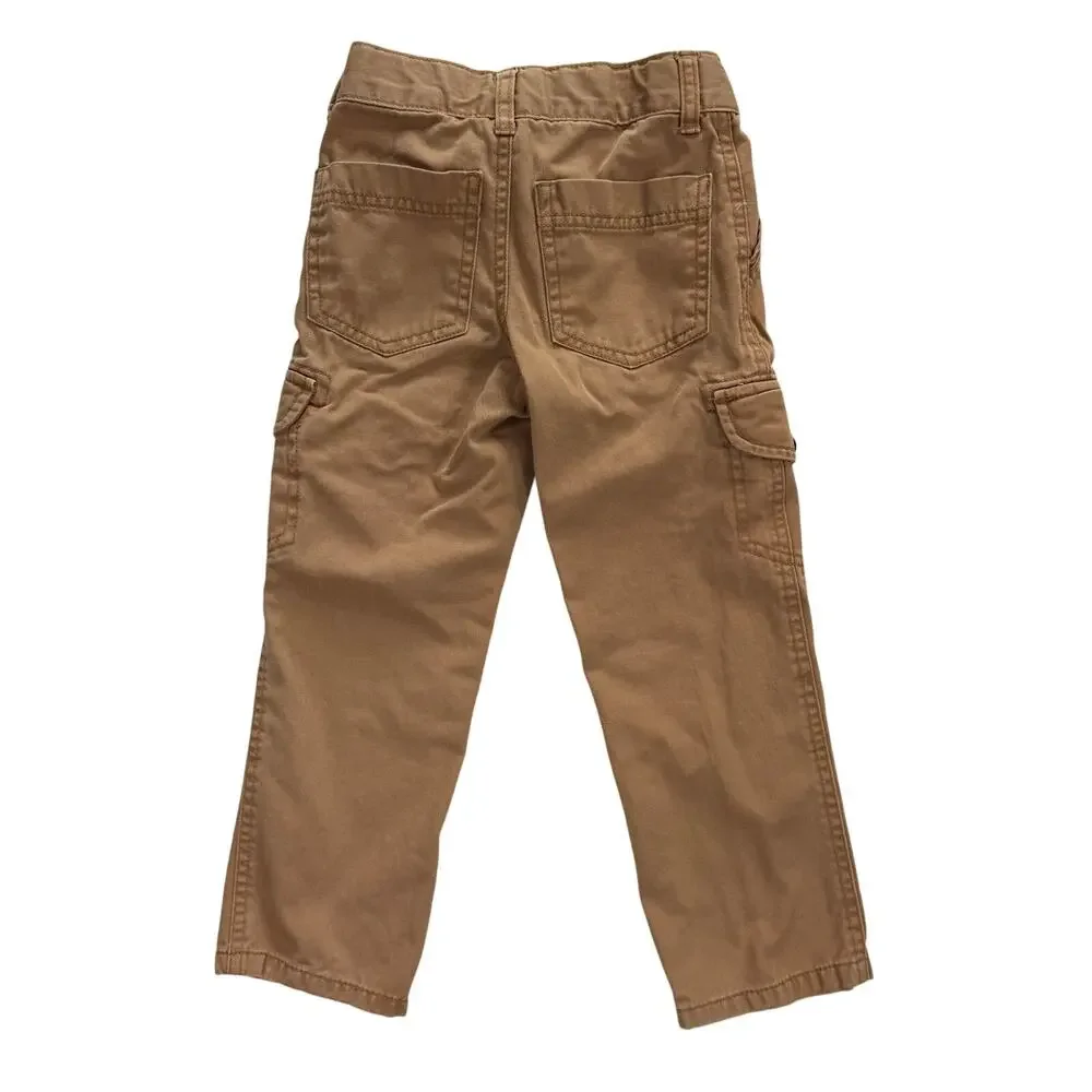 Gymboree Boys Size 4 Cargo Khaki Pants Straight Fit Cotton Casual